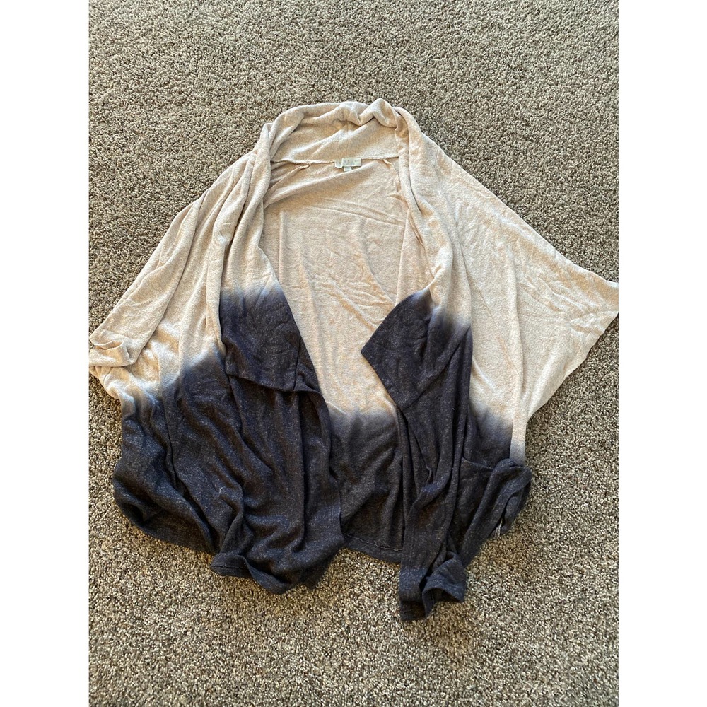 Status Oatmeal/Charcoal Cardigan Sweater - Size M